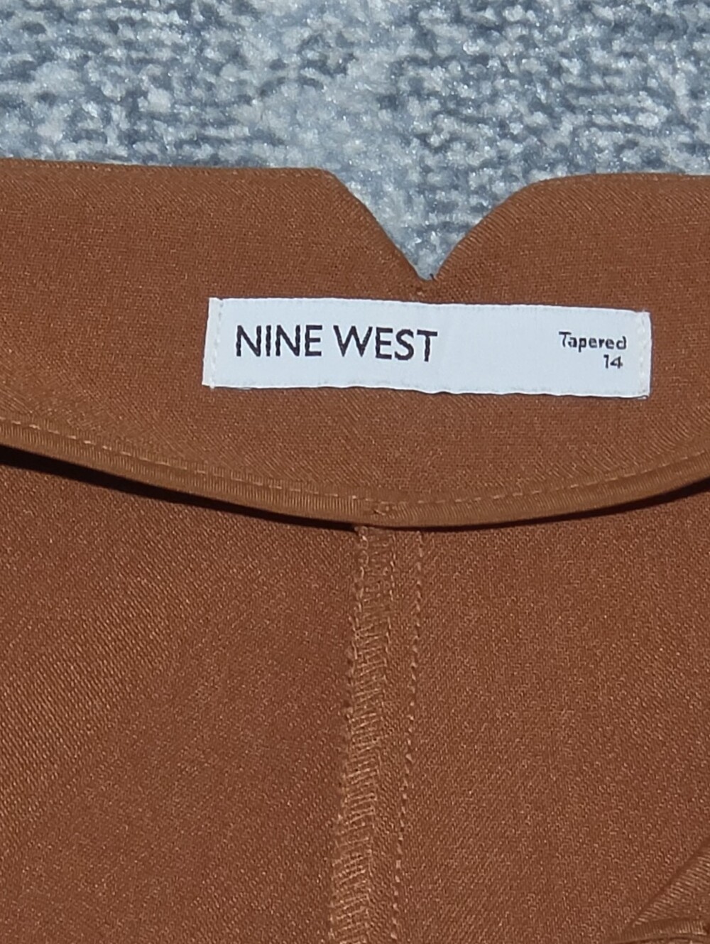 Nine West Rust High-Rise Tapered Trousers Size 14 Color Marron-brown. - Picture 2 of 11